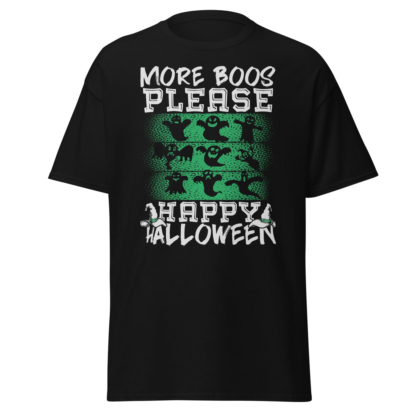 MORE BOOS PLEASE HAPPY HALLOWEEN , Halloween Design Soft Style Heavy Cotton T-Shirt