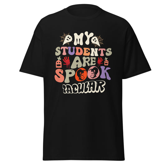 My Students Are Spook Tacular , Halloween Design Soft Style Heavy Cotton T-Shirt