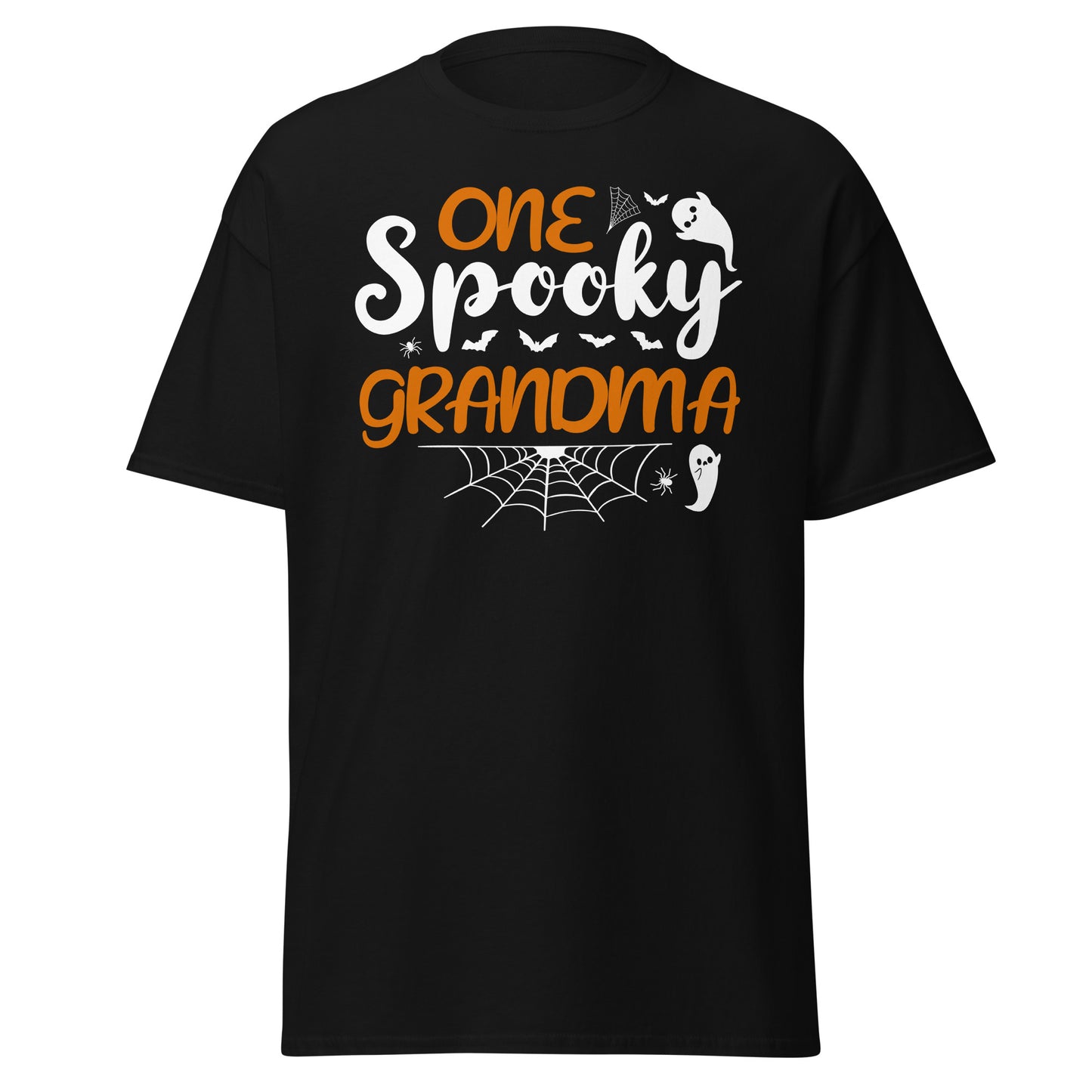 One Spooky grandma , Halloween Design Soft Style Heavy Cotton T-Shirt