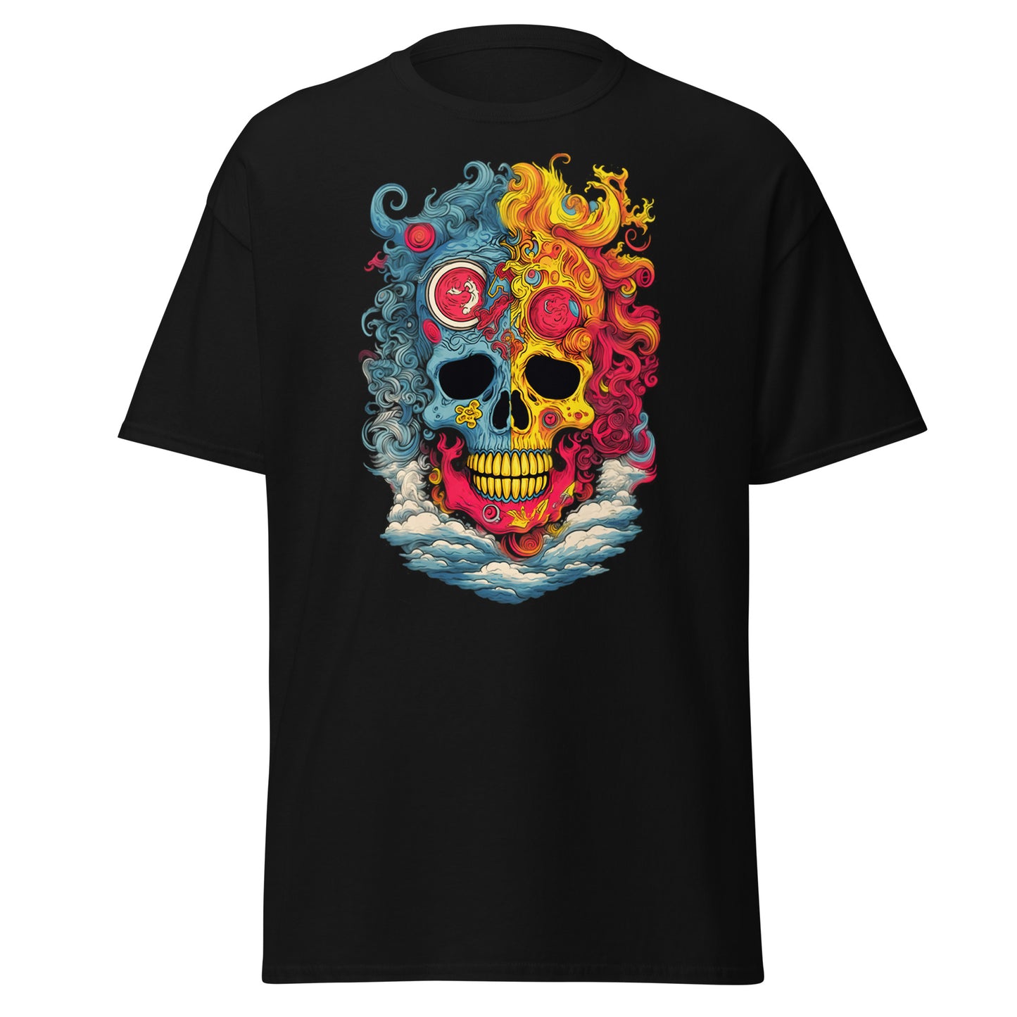 Skull Exploded , Halloween Design Soft Style Heavy Cotton T-Shirt