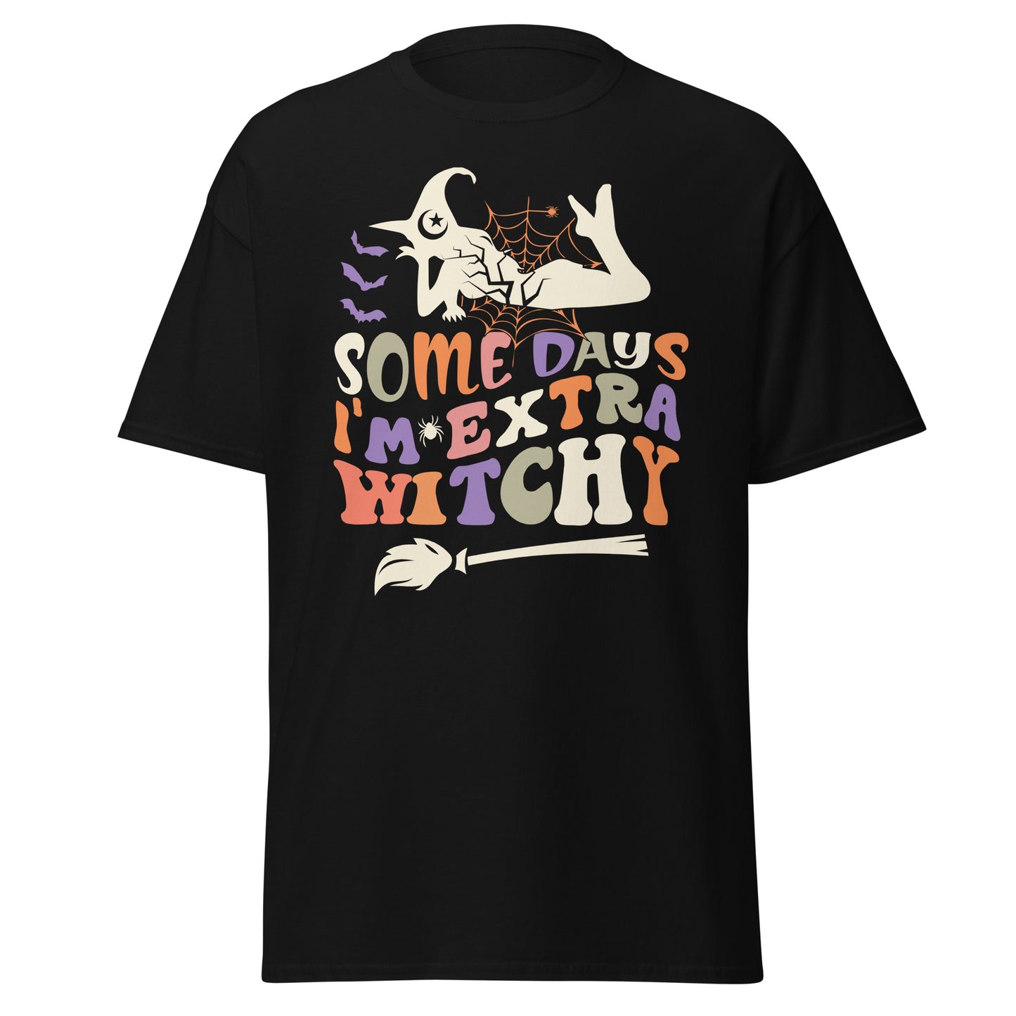 Some Days I'm Extra Witchy , Halloween Design Soft Style Heavy Cotton T-Shirt