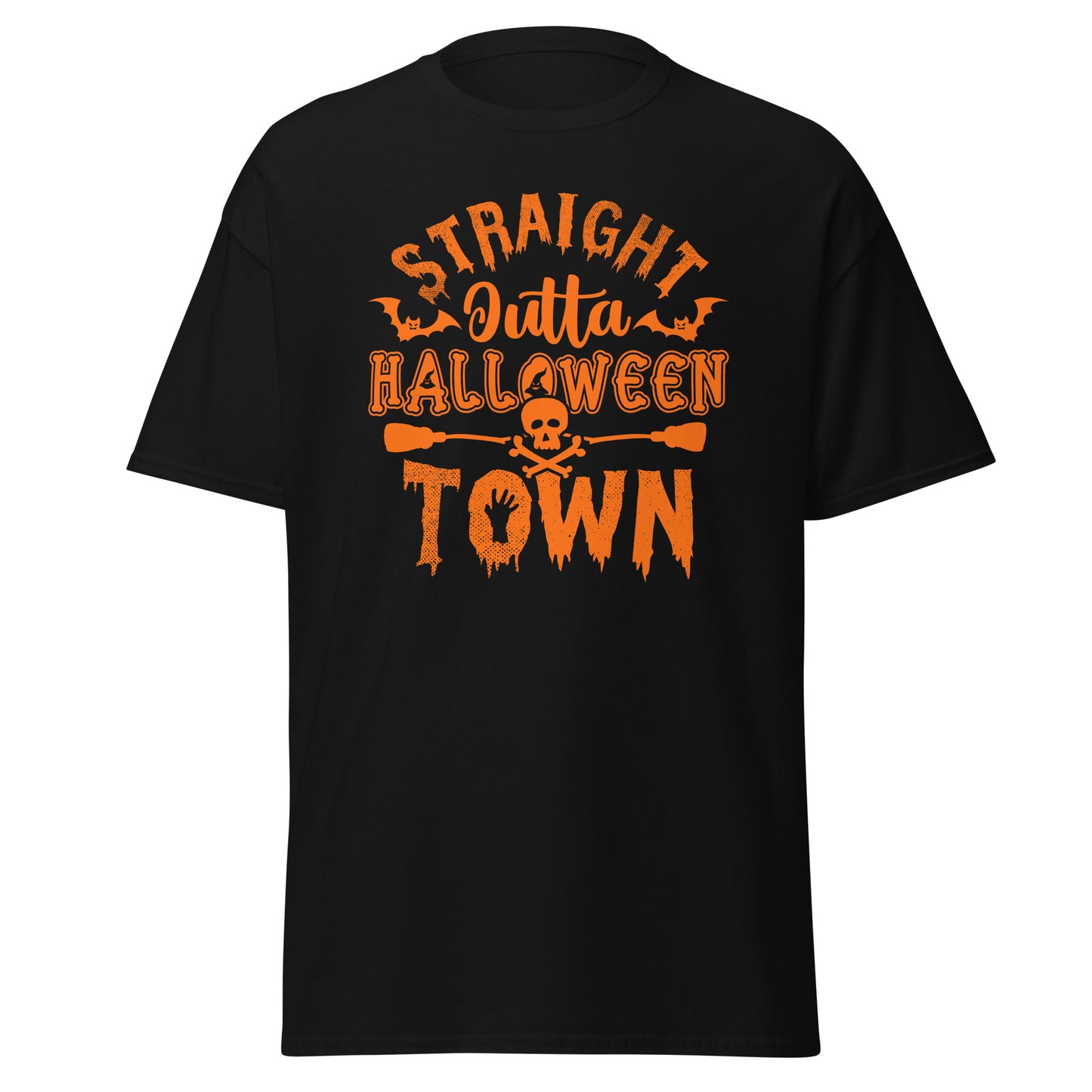 Straight Outta Halloween Town , Halloween Design Soft Style Heavy Cotton T-Shirt