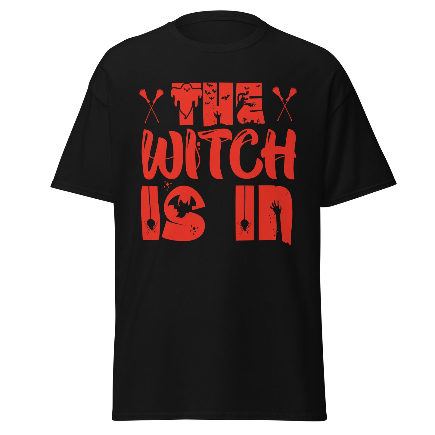 The Witch Is In , Halloween Design Soft Style Heavy Cotton T-Shirt