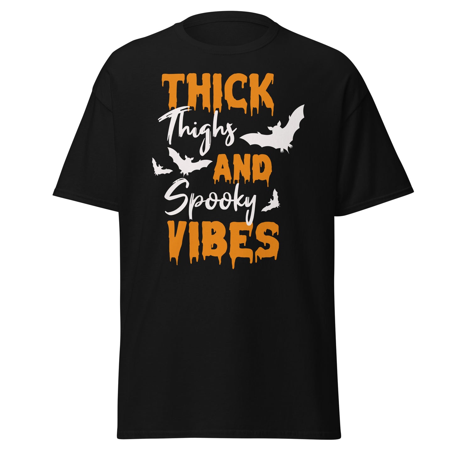 Thick Thighs And Spooky Vibes , Halloween Design Soft Style Heavy Cotton T-Shirt