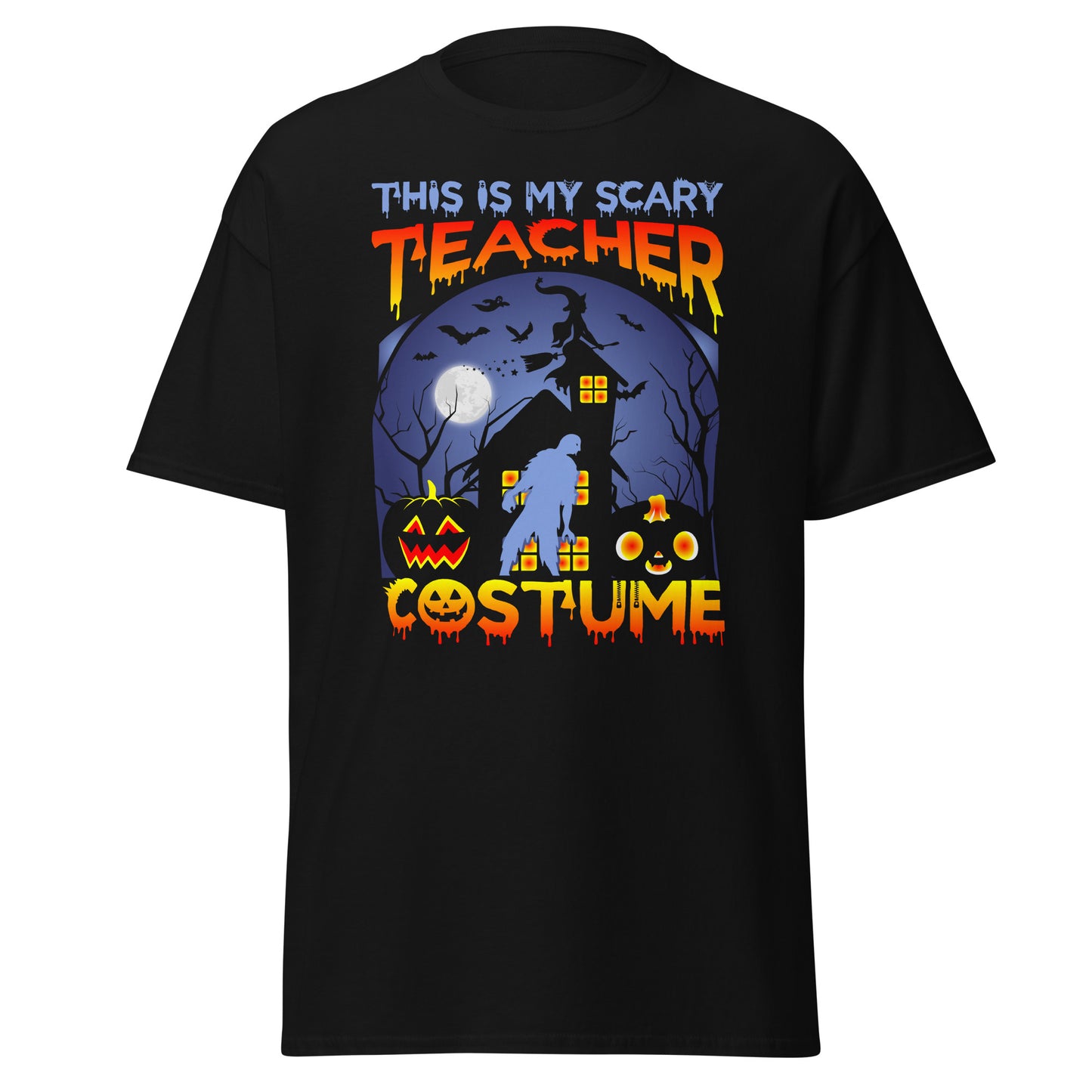 This is My Scary Teacher Costume , Halloween Design Soft Style Heavy Cotton T-Shirt