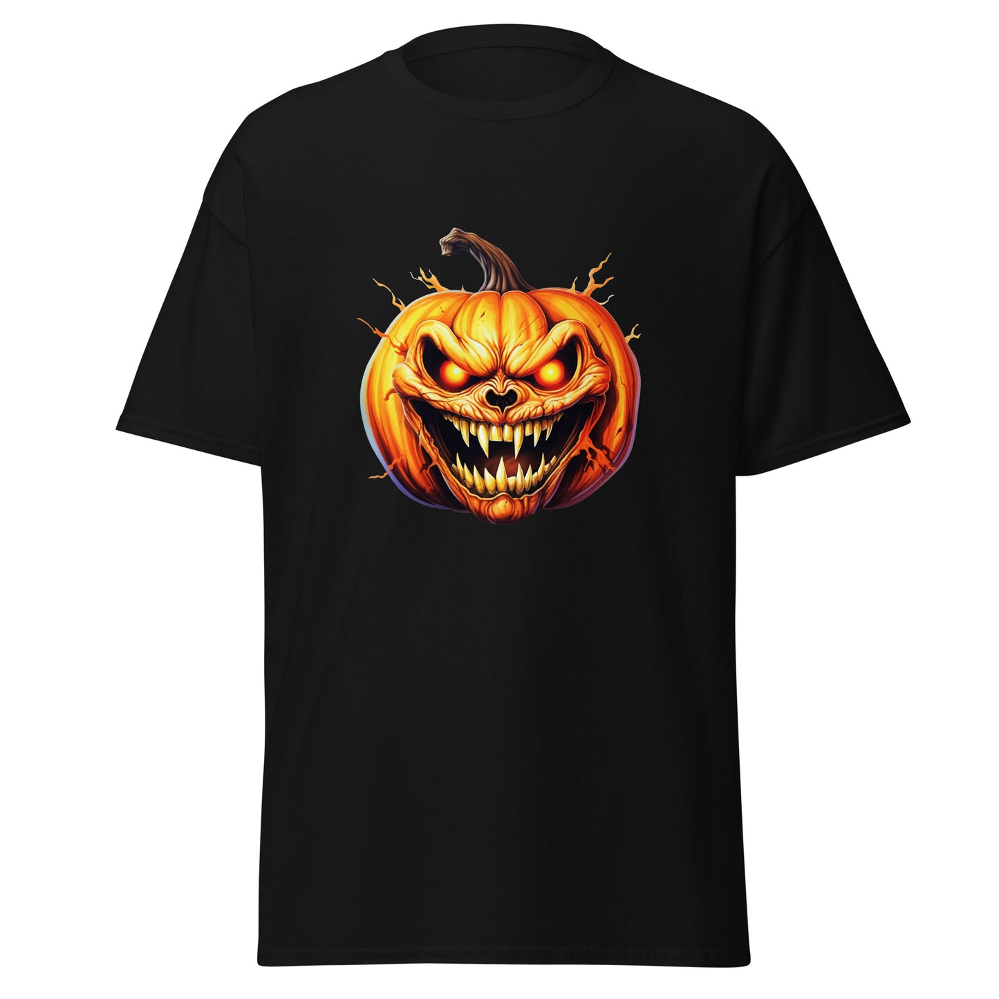 Watercolor Halloween Pumpkin , Halloween Design Soft Style Heavy Cotton T-Shirt