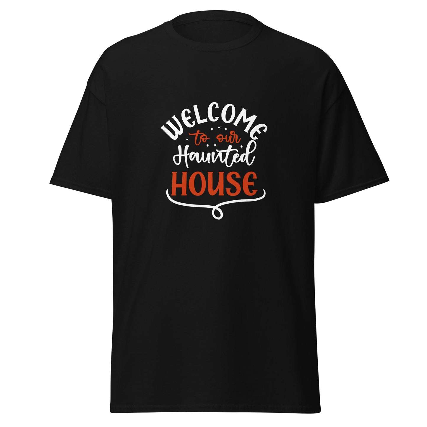 Welcome to our Hounted House , Halloween Design Soft Style Heavy Cotton T-Shirt