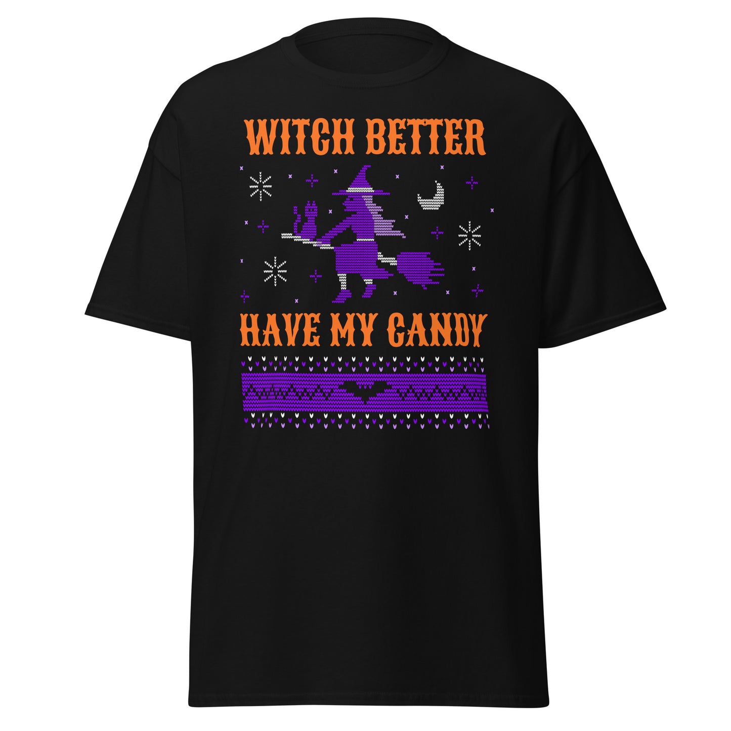 Witch Better Have My Candy ugly halloween sweater , Halloween Design Soft Style Heavy Cotton T-Shirt