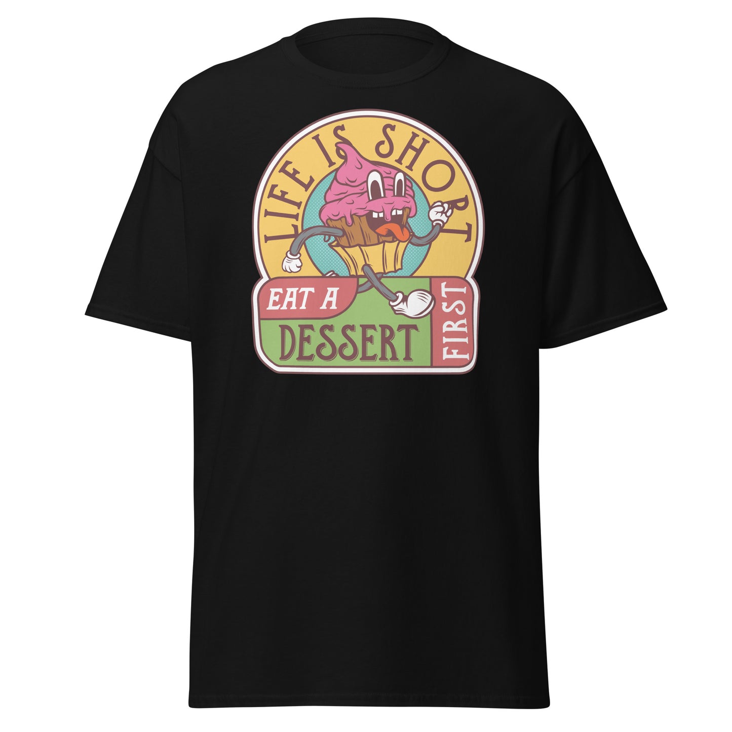 Life Is Short Eat A Dessert First , Halloween Design Soft Style Heavy Cotton T-Shirt