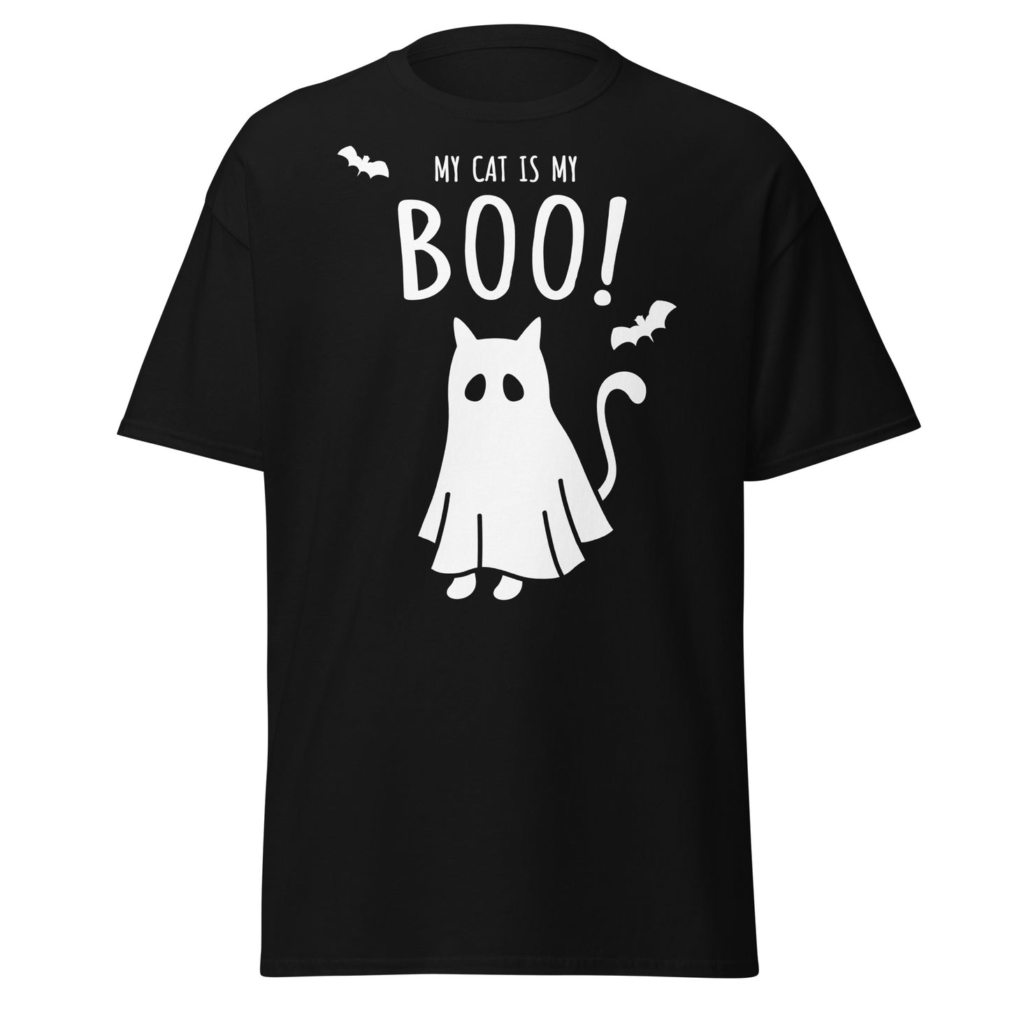 MY CAT IS MY BOO , Halloween Design Soft Style Heavy Cotton T-Shirt