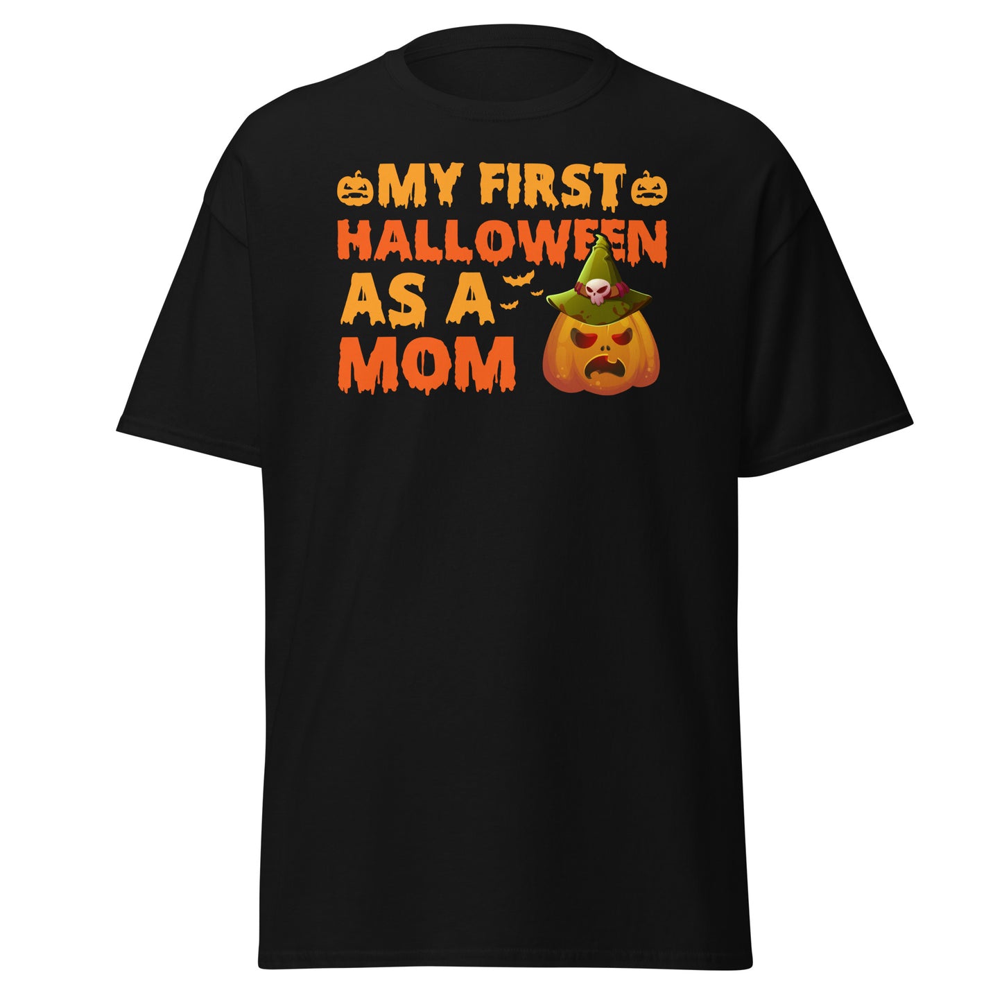 My First Halloween As A Mom , Halloween Design Soft Style Heavy Cotton T-Shirt