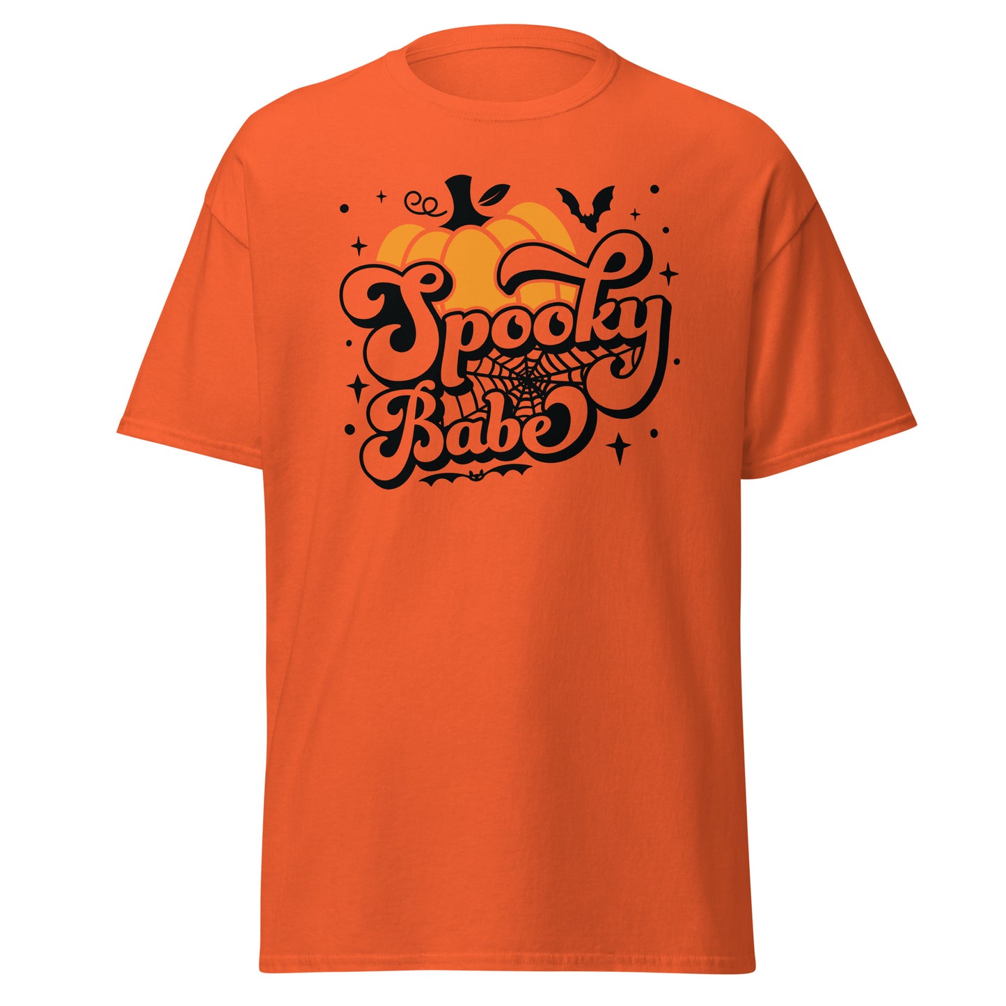 Spooky Babe , Halloween Design Soft Style Heavy Cotton T-Shirt