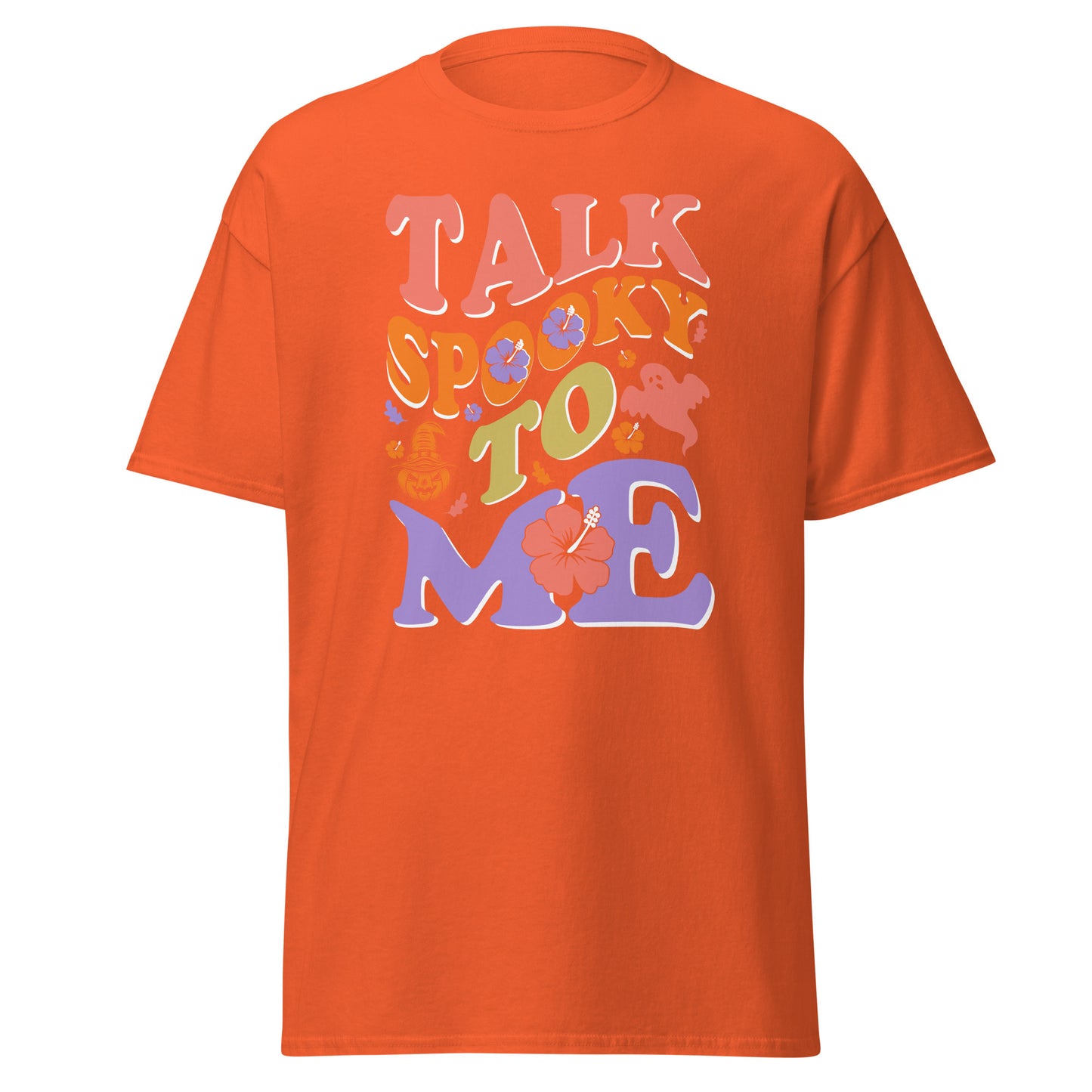 talk spooky to me , Halloween Design Soft Style Heavy Cotton T-Shirt