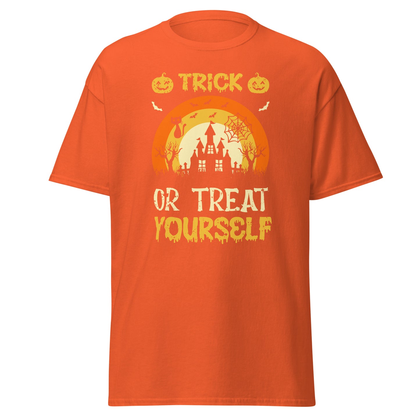 Trick Or Treat Yourself , Halloween Design Soft Style Heavy Cotton T-Shirt