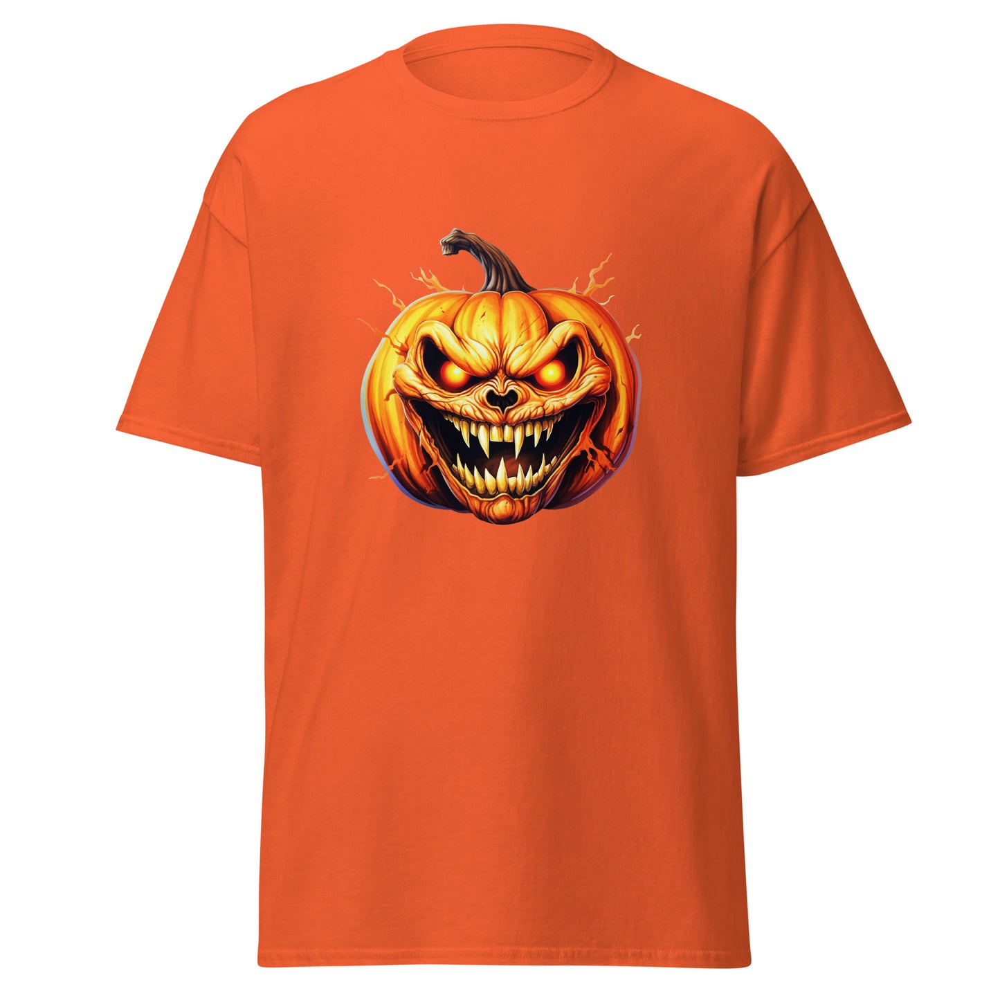 Watercolor Halloween Pumpkin , Halloween Design Soft Style Heavy Cotton T-Shirt