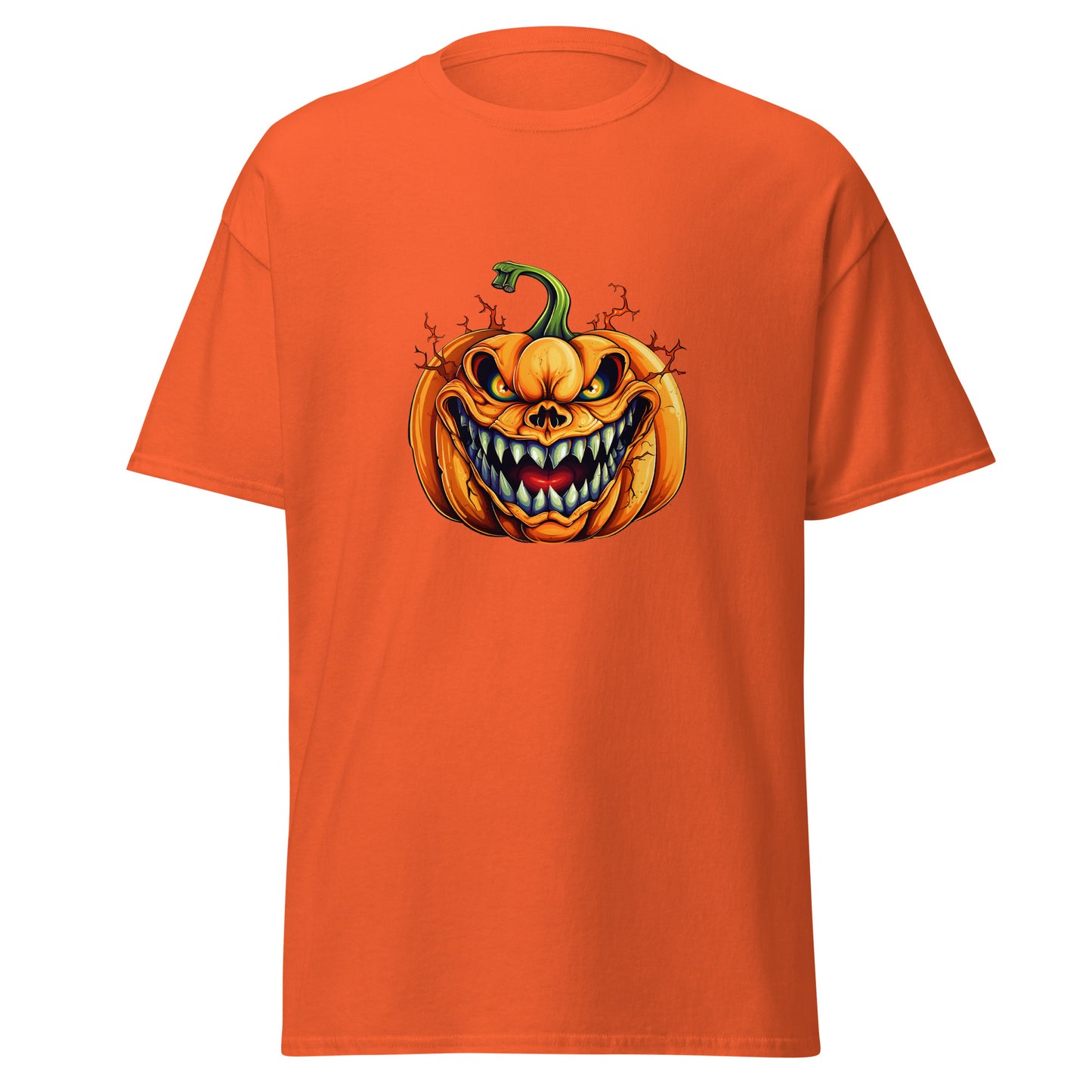 Watercolor Halloween Pumpkin , Halloween Design Soft Style Heavy Cotton T-Shirt