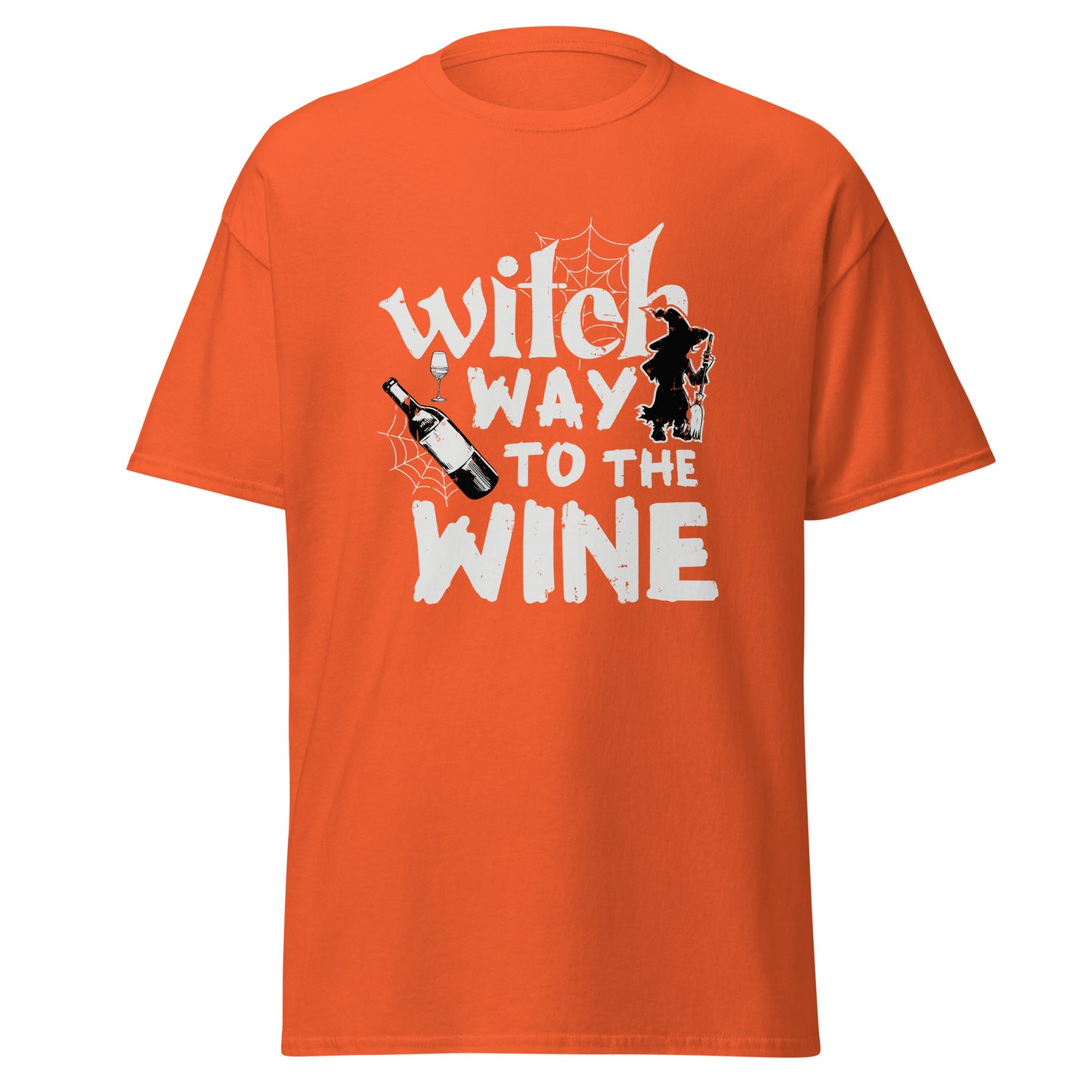 Witch Way to The Wine , Halloween Design Soft Style Heavy Cotton T-Shirt