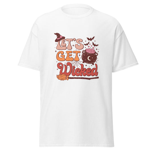 Let s Get Wicked , Halloween Design Soft Style Heavy Cotton T-Shirt