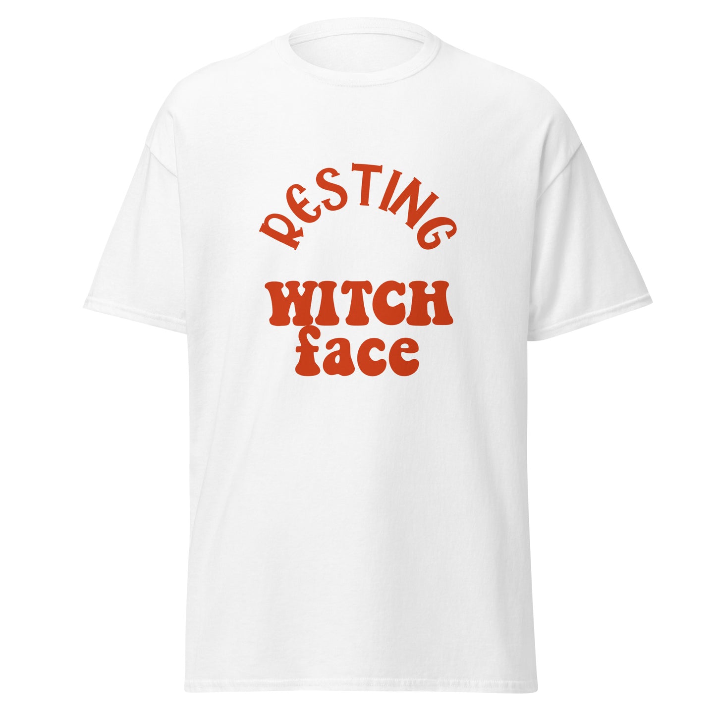 Resting Witch Face , Halloween Design Soft Style Heavy Cotton T-Shirt