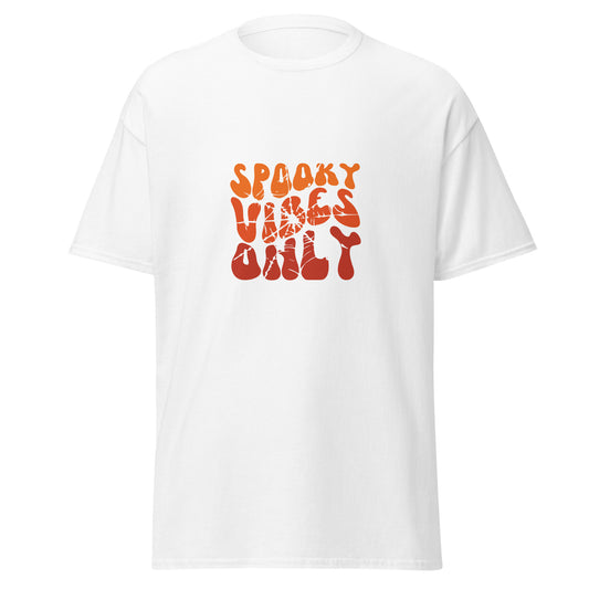 Spooky Vibes Only , Halloween Design Soft Style Heavy Cotton T-Shirt