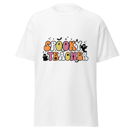 Spooky Teacher , Halloween Design Soft Style Heavy Cotton T-Shirt