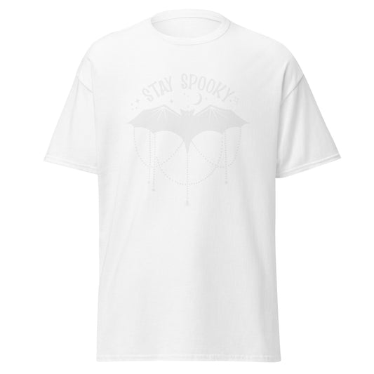 Stay Spooky Bat Moon , Halloween Design Soft Style Heavy Cotton T-Shirt