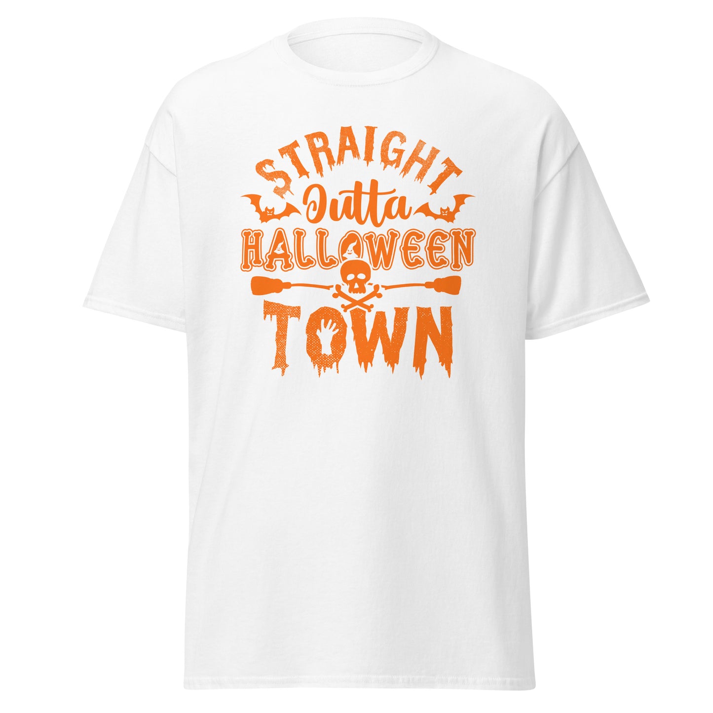 Straight Outta Halloween Town , Halloween Design Soft Style Heavy Cotton T-Shirt