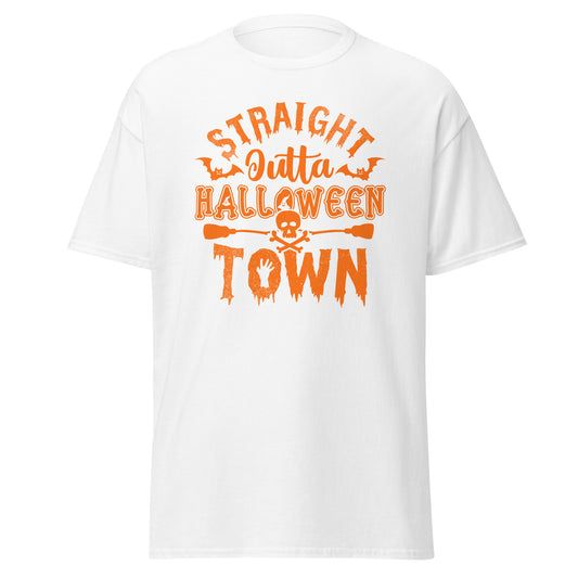 Straight Outta Halloween Town , Halloween Design Soft Style Heavy Cotton T-Shirt