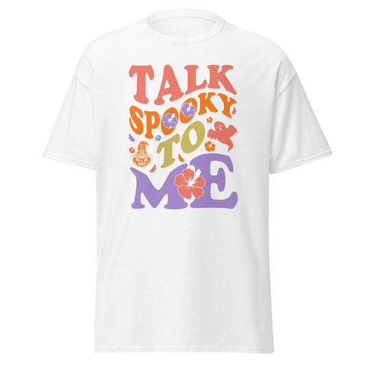 talk spooky to me , Halloween Design Soft Style Heavy Cotton T-Shirt