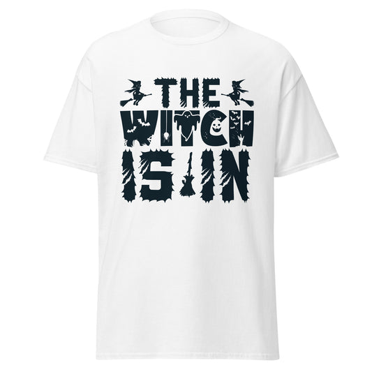 The Witch Is In , Halloween Design Soft Style Heavy Cotton T-Shirt