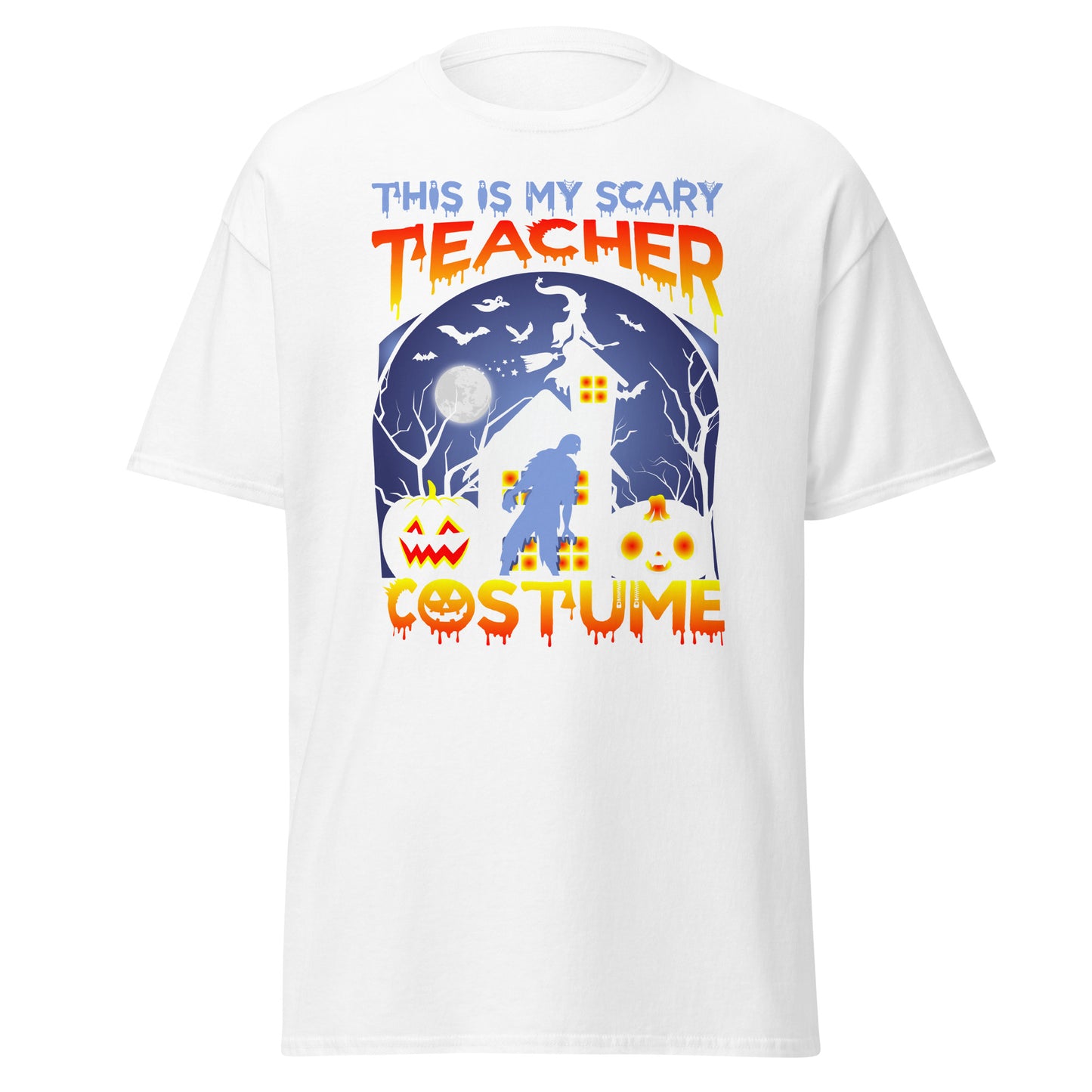 This is My Scary Teacher Costume , Halloween Design Soft Style Heavy Cotton T-Shirt