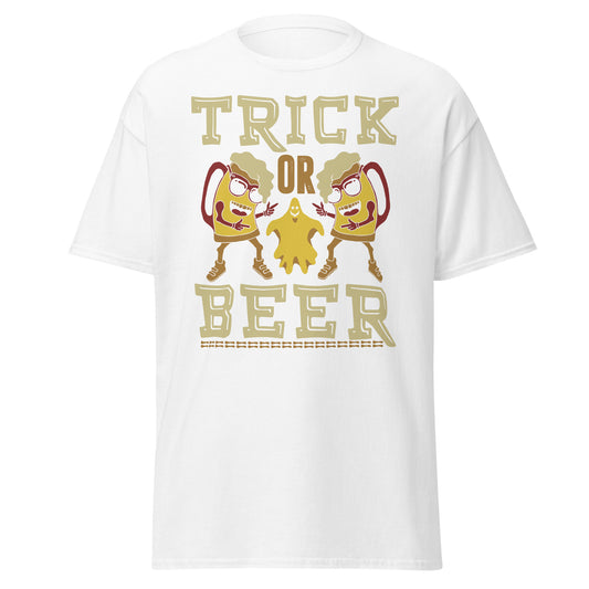 TRICK OR BEER , Halloween Design Soft Style Heavy Cotton T-Shirt