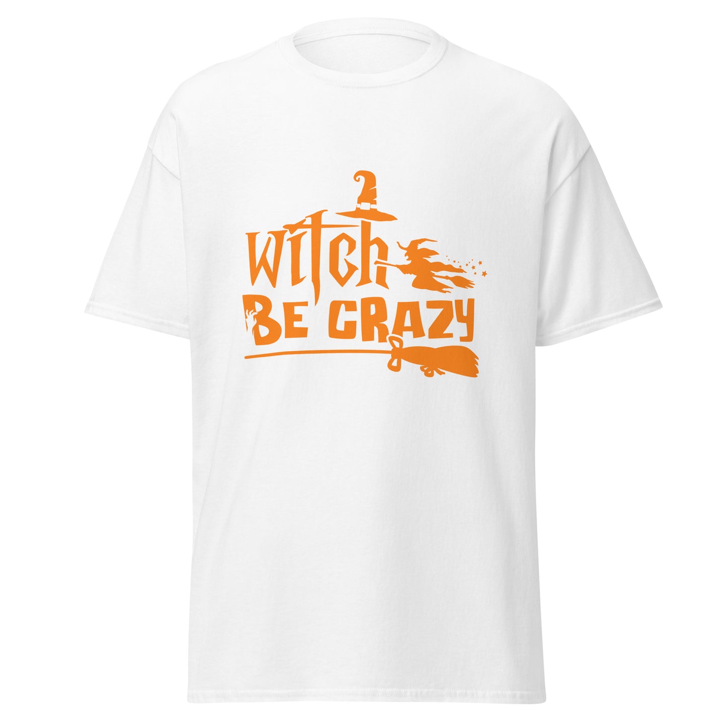 Witch Be Crazy , Halloween Design Soft Style Heavy Cotton T-Shirt