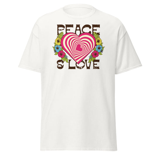 Peace & Love , Halloween Design Soft Style Heavy Cotton T-Shirt